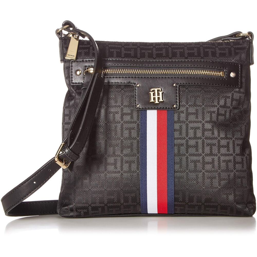 NWOT Tommy Hilfiger Palmer North South Crossbody Bag in black